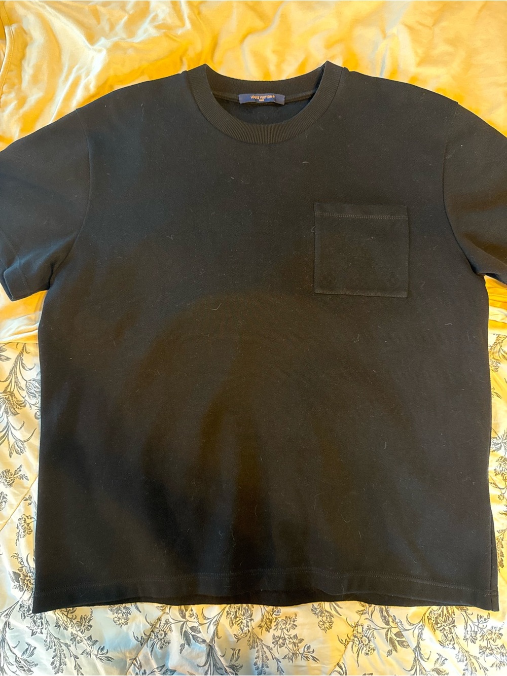 Louis Vuitton Black Pocket Crewneck T-Shirt -  Men
